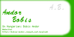 andor bobis business card